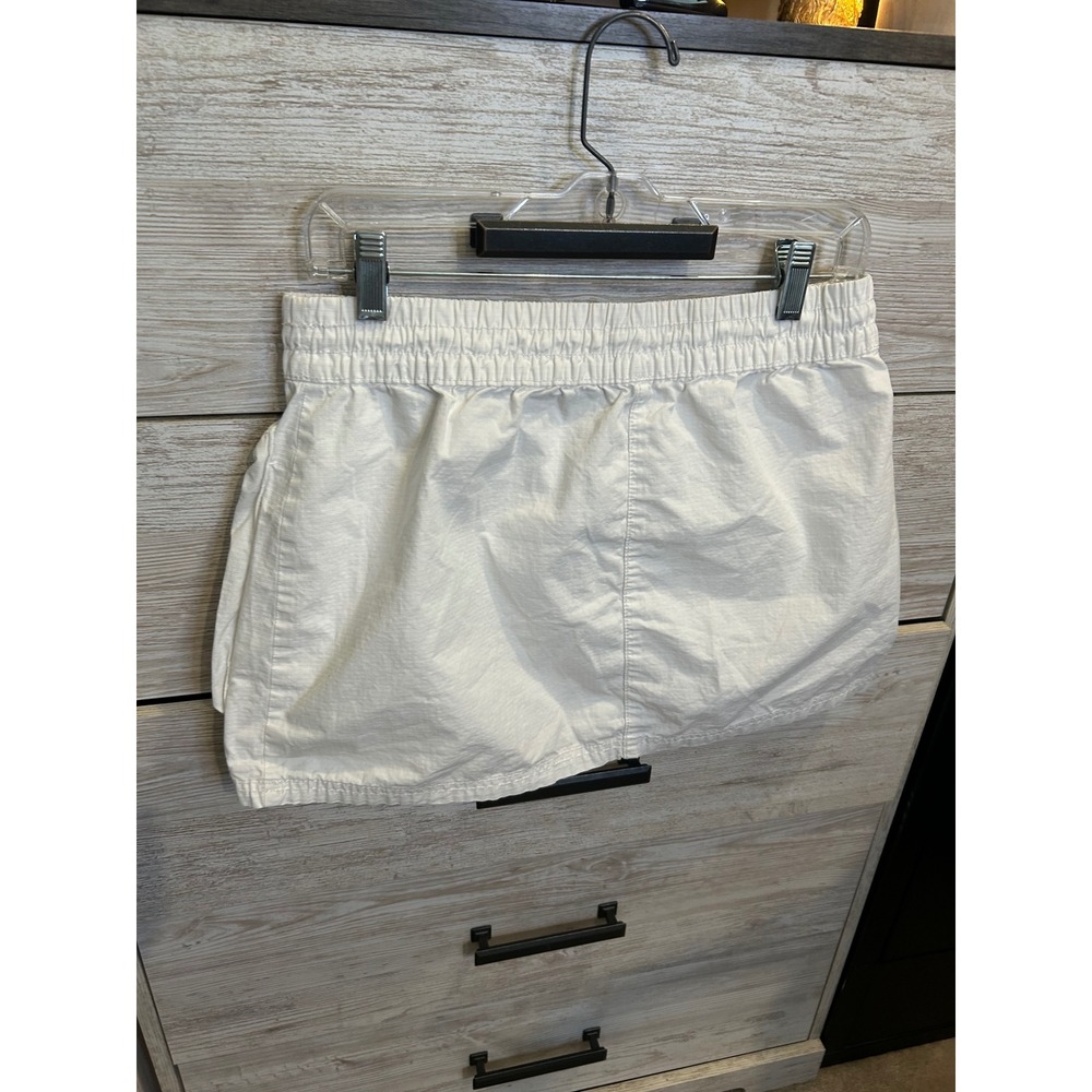 Zara White Cargo Mini Skirt Elastic Waist Utility Gorpcore Pockets Large - Picture 5 of 6